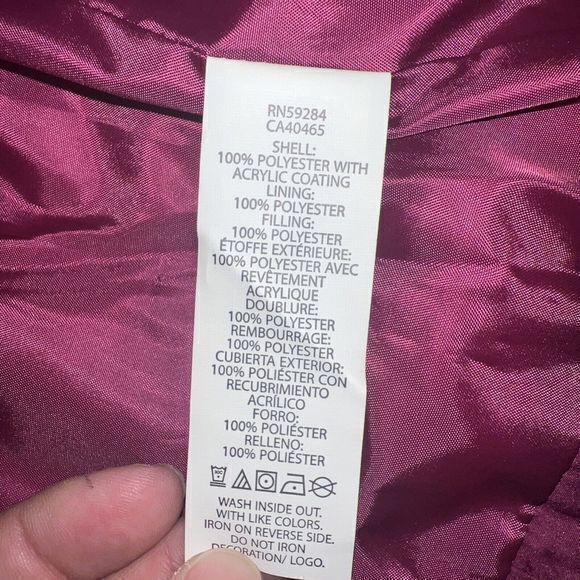 CHILDREN’S PLACE Size XXL/16 Girls Puffer Winter Jacket Pretty Burgundy Color - Picture 7 of 7